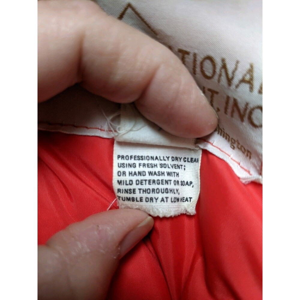 Vintage REI Red Puffer Jacket Goose Down Ski Party 70s Size L - Picture 6 of 15